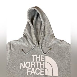 North Face Hooded Sweatshirt Men's XL Light Gray Pullover Drawstring Hood